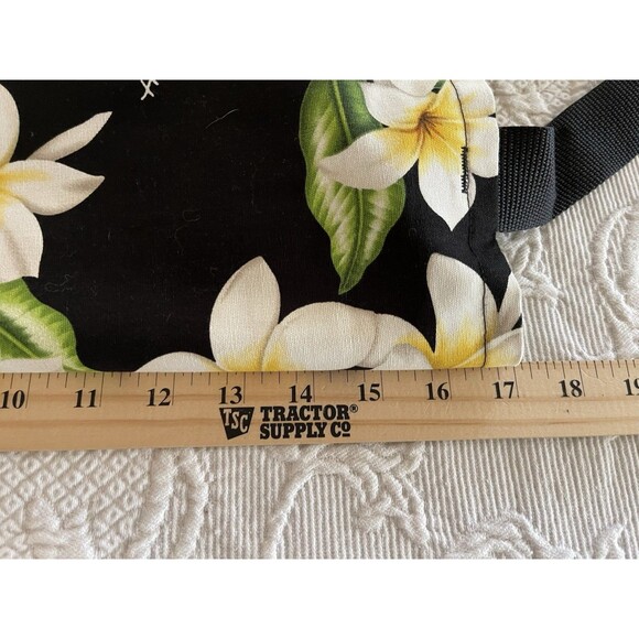 Local Design Hawaii Reversible Tote Flowers Leaves Large Zipper Bag Souvenir USA - Picture 11 of 12